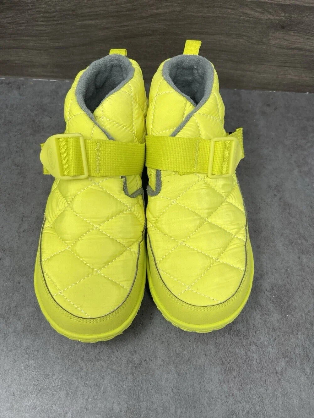 Chaco Ramble Puff Shoes Womens Size 8 Hi Vis Green Slip On Buckle